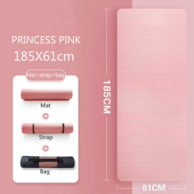 10/15/20mm Yoga Mat Enlarged Thickening NBR Non-slip for yoga