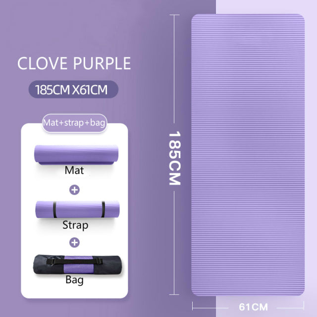 10/15/20mm Yoga Mat Enlarged Thickening NBR Non-slip for yoga