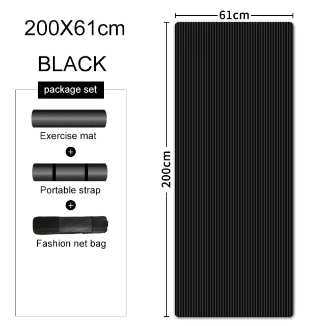 10/15/20mm Yoga Mat Enlarged Thickening NBR Non-slip for yoga
