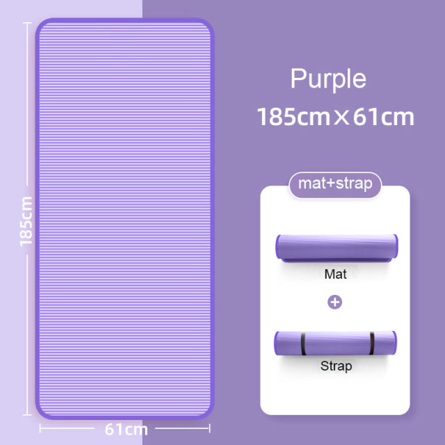 10/15/20mm Yoga Mat Enlarged Thickening NBR Non-slip for yoga