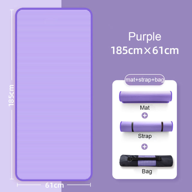 10/15/20mm Yoga Mat Enlarged Thickening NBR Non-slip for yoga