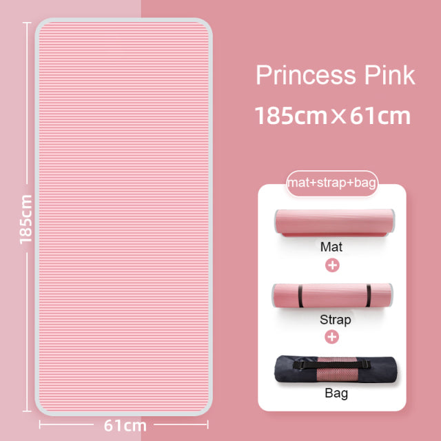 10/15/20mm Yoga Mat Enlarged Thickening NBR Non-slip for yoga
