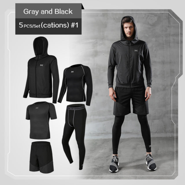 The Group 5 pc Set Men Compression Wear