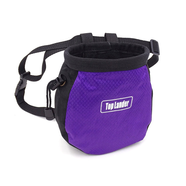 Rock Climbing Chalk Bag with Belt and Zipper Pocket