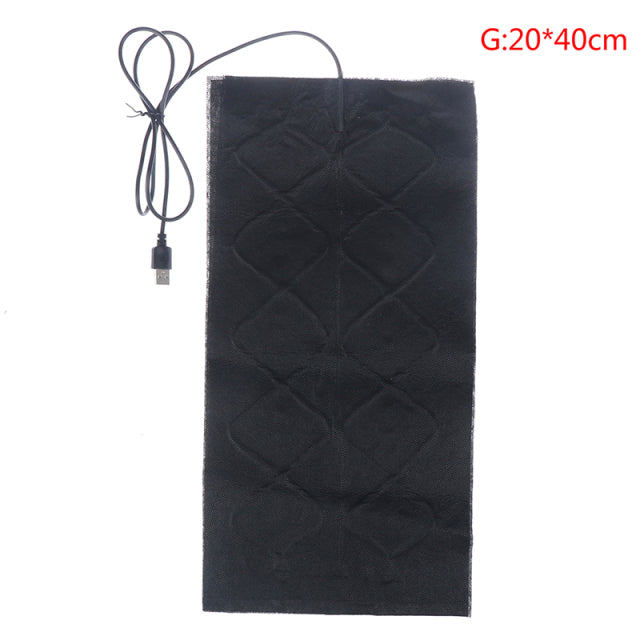 USB Warm Heating Pads Safe Heating Warmer Pad For Cloth Vest Jacket Shoes Socks
