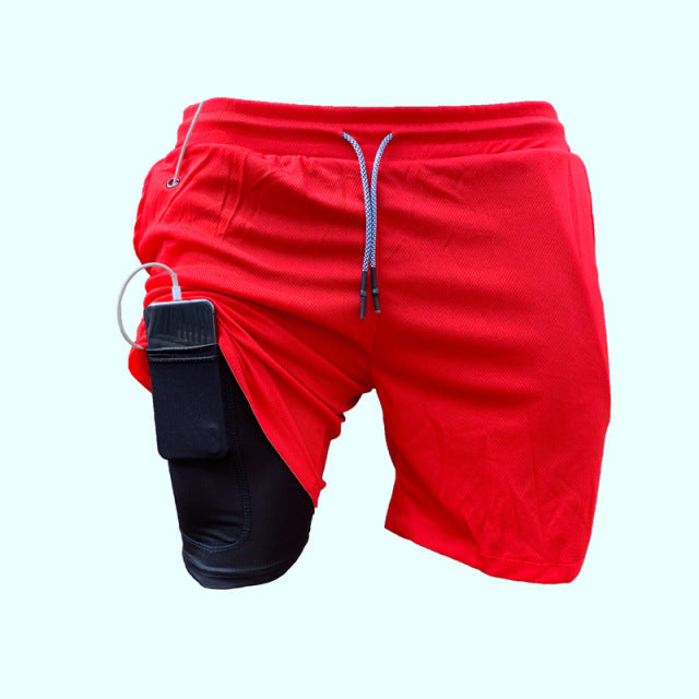 Newest Men 2 in 1 Gym Shorts