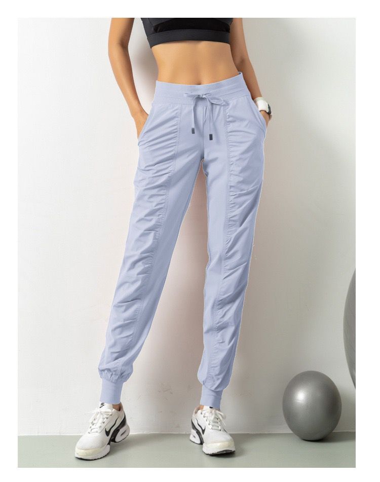 Fabric Drawstring Running Joggers for Women