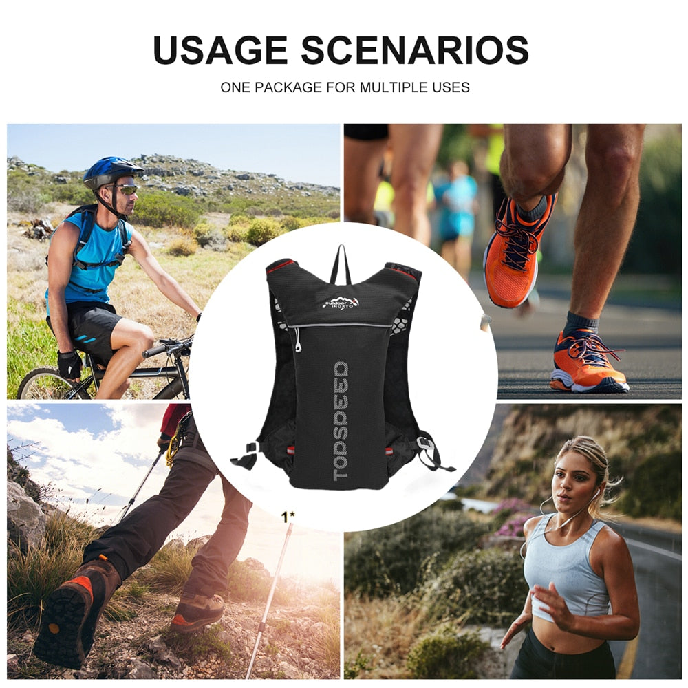 Trail running-ultra-light 5L backpack, marathon, bicycle 1.5L 2L Water Bag