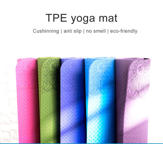 Eco-friendly anti slip Yoga Mat with sling and carry strap
