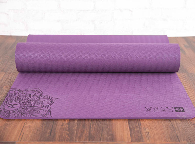 Eco-friendly anti slip Yoga Mat with sling and carry strap