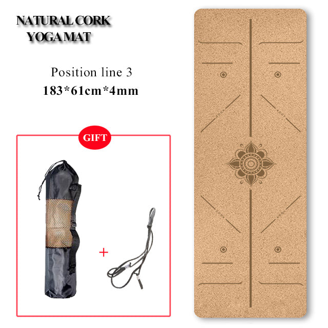 Natural Cork TPE Yoga Mat Non-slip