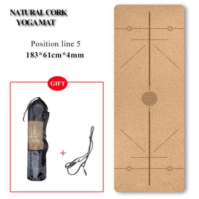 Natural Cork TPE Yoga Mat Non-slip