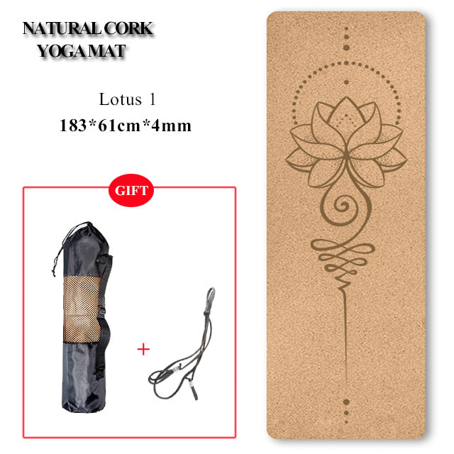 Natural Cork TPE Yoga Mat Non-slip