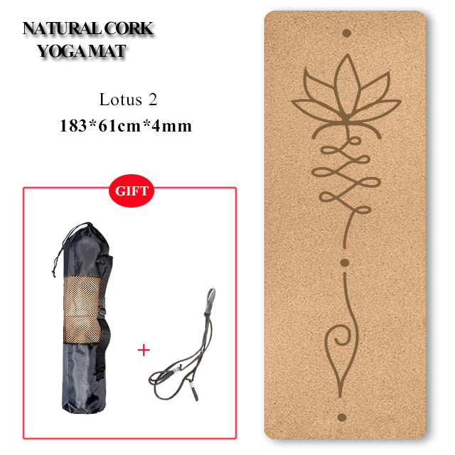 Natural Cork TPE Yoga Mat Non-slip