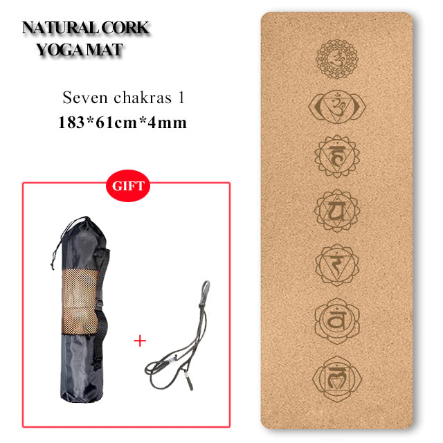 Natural Cork TPE Yoga Mat Non-slip