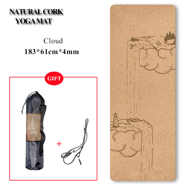 Natural Cork TPE Yoga Mat Non-slip