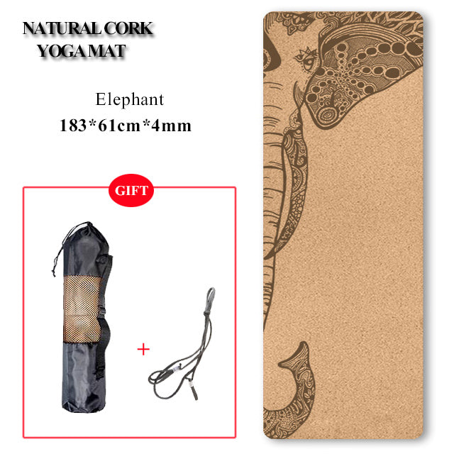 Natural Cork TPE Yoga Mat Non-slip