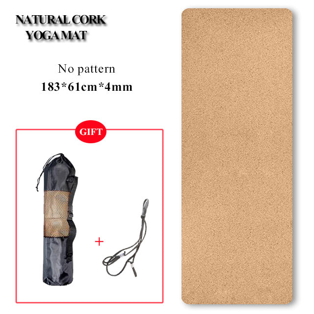 Natural Cork TPE Yoga Mat Non-slip