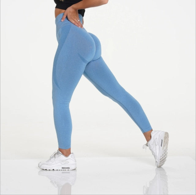 Women High Waist Tummy Control Fitness Butt Lifting Elastic workout leggings